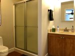 Master Restroom with Shower, Vanity and Closet Area